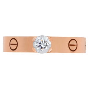 Cartier Love ring with 1 diamond in 18k pink gold