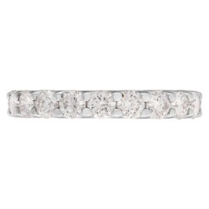 Diamond Eternity Band and Ring Round brilliant cut  in 18k white gold, 2.15 carats