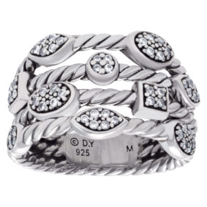 David Yurman "Confetti" ring with diamond accents