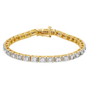 Diamond bracelet in 14k with over 5 carats