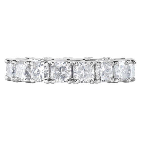 Diamond eternity band with 18 cushion cut diamonds 4.50 carats