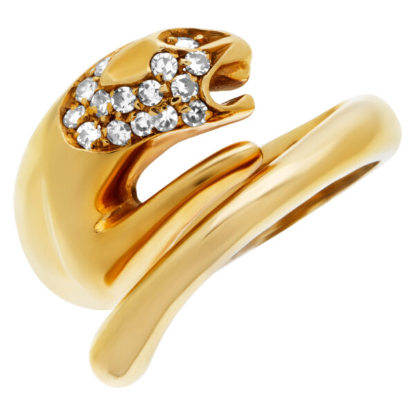 H.Stern wild cat ring in 18k with diamonds