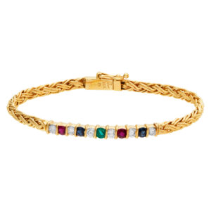 Colorful bracelet in 14k