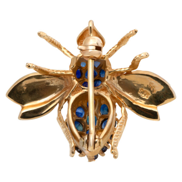 Sapphire bee in 14k