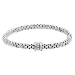 FOPE 18k White Gold Flex Diamond Rondel Bracelet