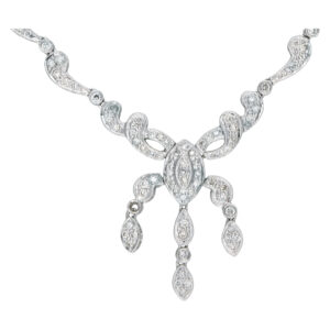 Diamond necklace in 18k white gold