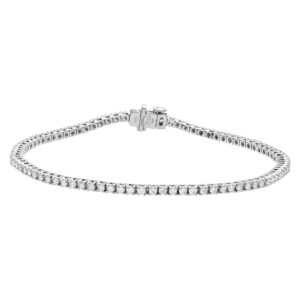 Diamond tennis bracelet in 18k white gold