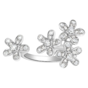 Van Cleef & Arpels Socrate Between the Finger ring in 18k white gold