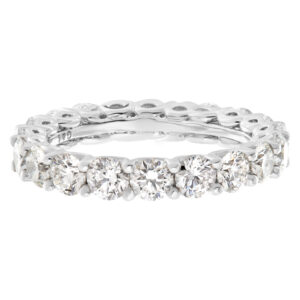 Diamond Eternity Band and Ring with approximately 3 carats in diamonds set in platinum