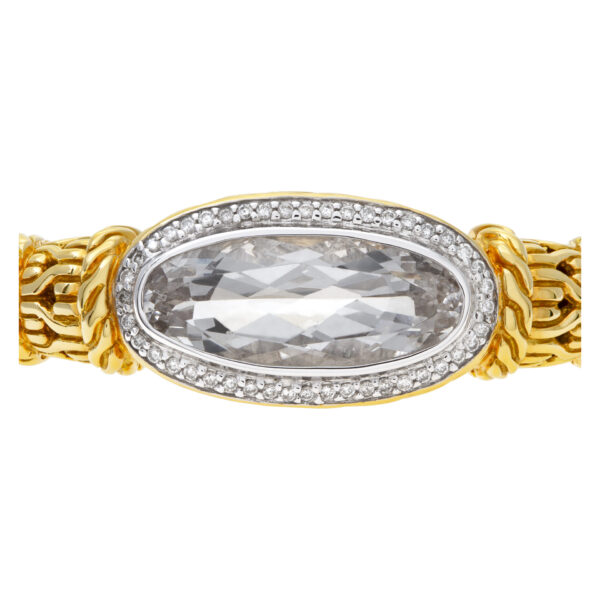 John Hardy diamond 18k gold bracelet