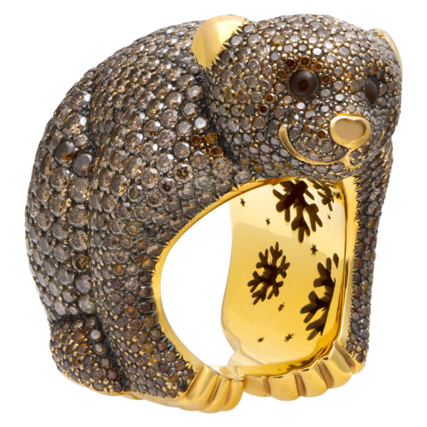 Masterpiece Chopard Diamond bear "Animal World Collection" 18K Ring