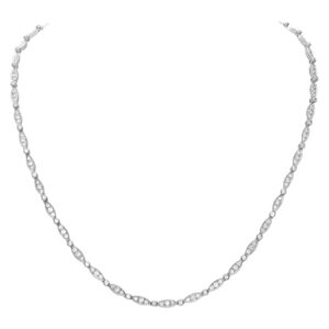 Elegant diamond necklace in 18k white gold