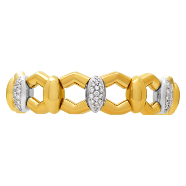 Diamond bracelet set in 18k yellow gold approximately 2.35 carats in diamonds