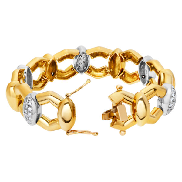 Diamond bracelet set in 18k yellow gold approximately 2.35 carats in diamonds