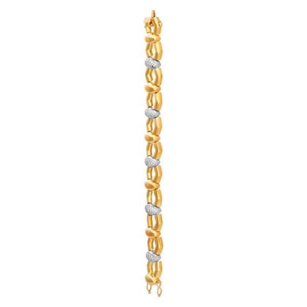 Diamond bracelet set in 18k yellow gold approximately 2.35 carats in diamonds