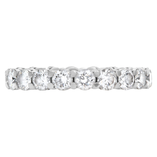 Tiffany & Co. Diamond Eternity Band and Ring platinum ring with 1.80 carat full cut round brilliant diamonds