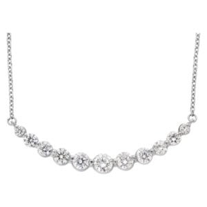 Diamond necklace in 14k white gold