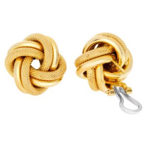 Knot earrings in 14k