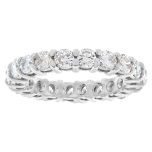 Diamond Eternity Band and Ring with 2.20 carats in diamonds set in platinum