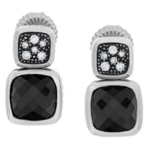 David Yurman onyx earrings in silver