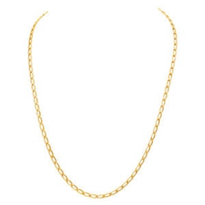 Oval link necklace in 14k