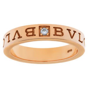 Bvlgari Bvlgari ring in 18k rose gold with single diamond