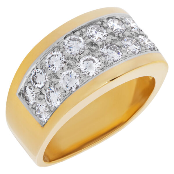 Diamond ring in 18k yellow gold