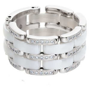 Chanel Ultra eternity band in 18k white gold and white ceramic