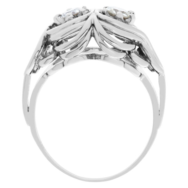 Vintage diamond ring in 18k white gold