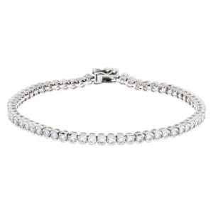 Diamond tennis bracelet with appr. 2 carats in diamonds in 18k white gold