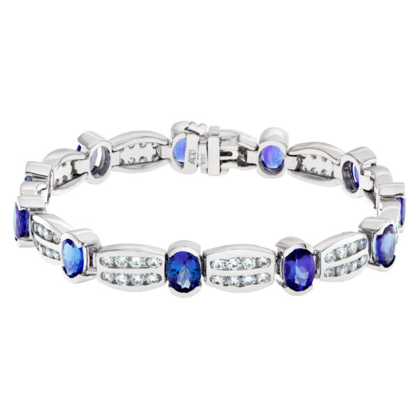 14k bracelet with 16.8 cts in tanzenite and .8 carats in diamonds