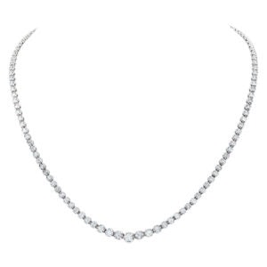 Diamond line necklace in 14k white gold