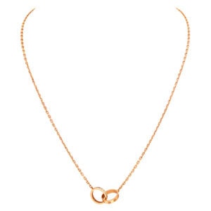 Cartier LOVE pendant necklace in 18k pink gold with diamonds