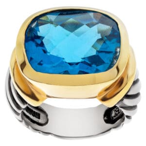 David Yurman Topaz ring in 14k and sterling silver