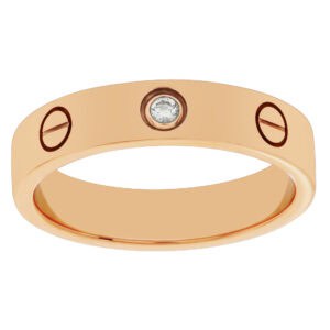 Cartier Love wedding band in 18k pink gold 1 diamond