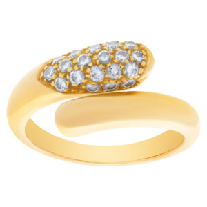 Bvlgari Pave diamond ring in 18k yellow gold 0.50 crats in diamonds