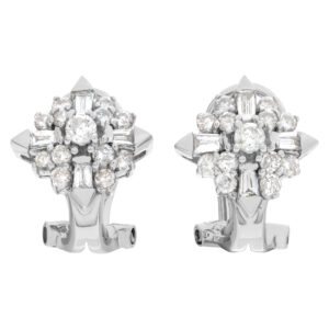 Sweet diamond earrings in 14k white gold