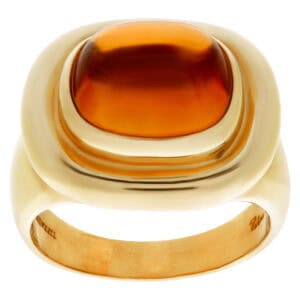 Tiffany & Co. Paloma Picasso ring in 18k yellow gold with cabochon citrine