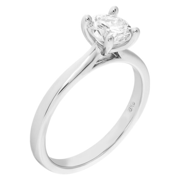 GIA certified round brilliant cut diamond 1 carat (J color, VS1 clarity) ring