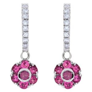 Pasquale Bruni diamond and tourmaline hoops earrings