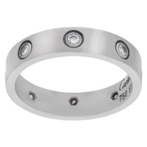 Cartier Love wedding band 8 diamonds in 18k white gold