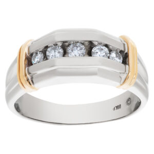 Diamond ring in 14k white and yellow gold with approximately 0.5 carats in diamonds