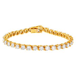 Diamond tennis bracelet with approx. 9 carats in G-H color, SI clarity in 18k