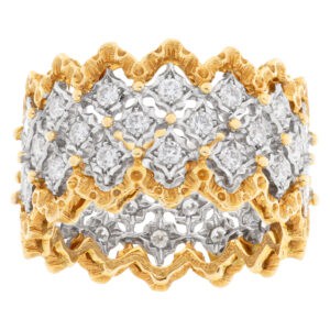 BUCCELLATI 18K Diamond Rombi Eternelle Ring