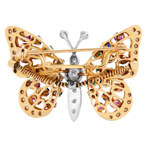 Ready to fly. Vintage butterfly with moving wings