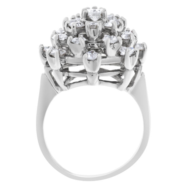 Diamond cluster ring in 18k white gold