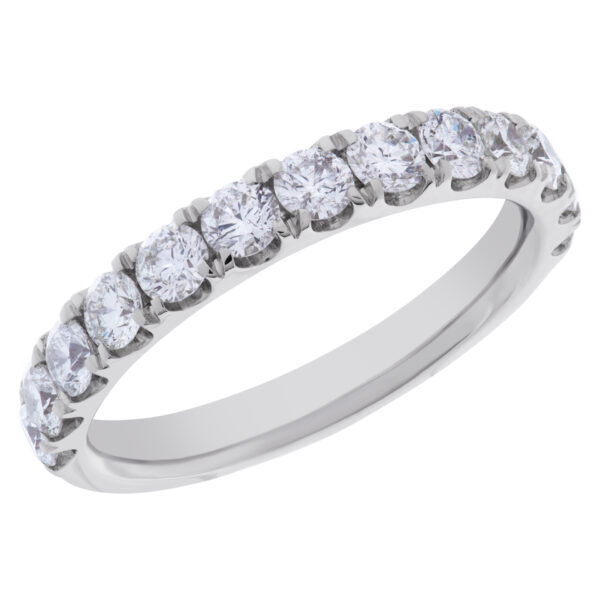 Semi Eternity Diamond ring in 18k white gold