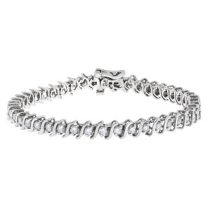 Diamond tennis bracelet in 14k white gold