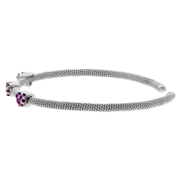 18k white gold bracelet with pink sapphires