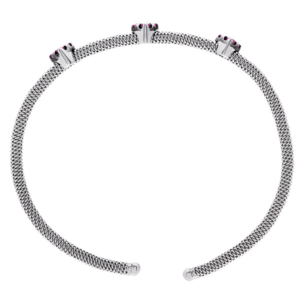 18k white gold bracelet with pink sapphires